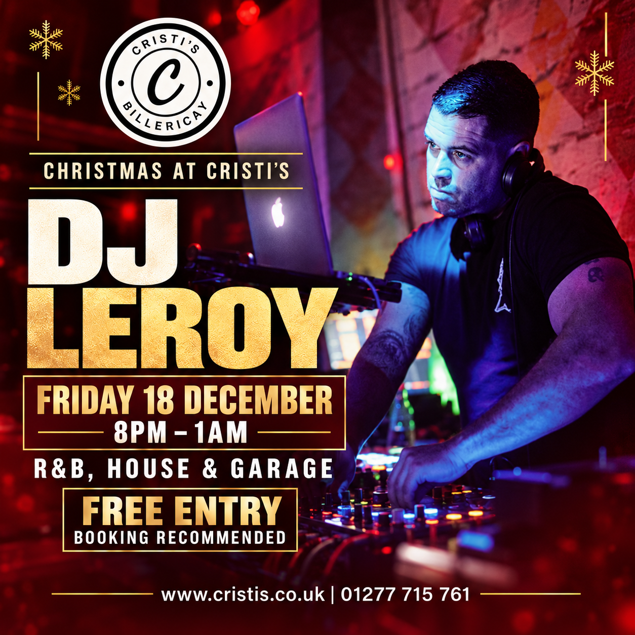 DJ Leroy at Cristi’s – 18 December 2026