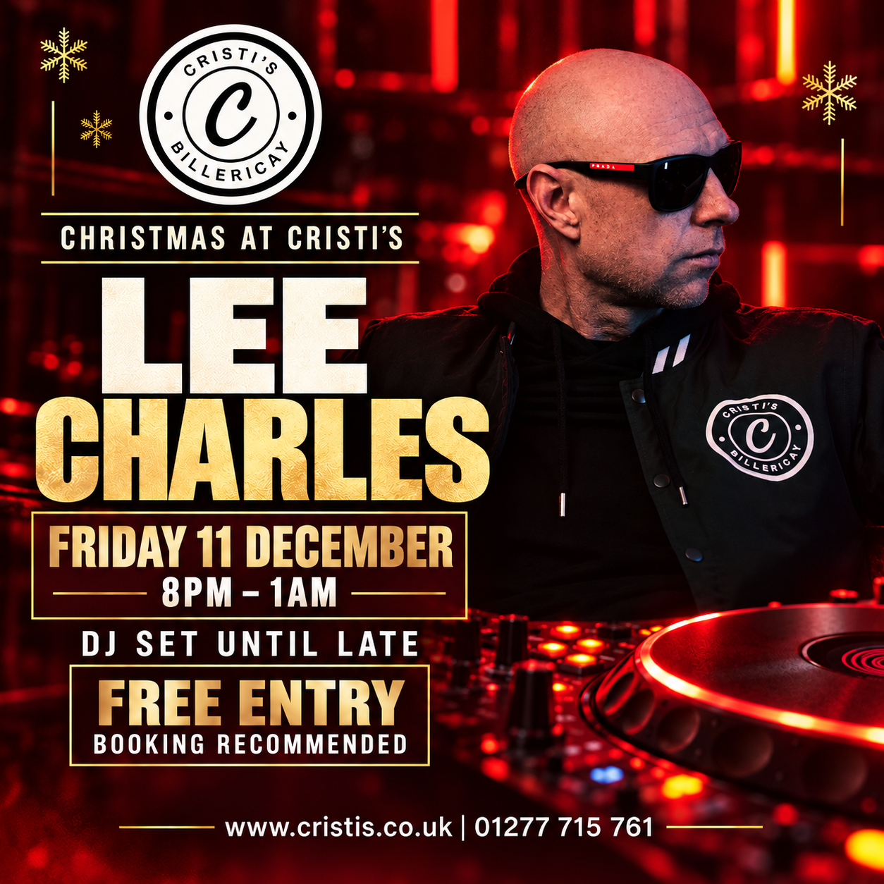 Lee Charles at Cristi’s – 11 December 2026