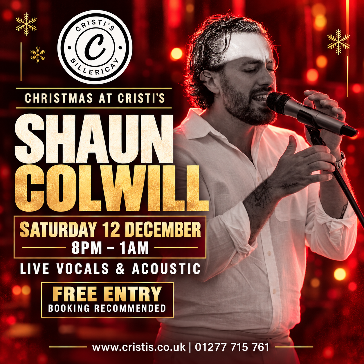Shaun Colwill at Cristi’s – 12 December 2026